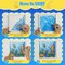 DIY Ocean Painting Kit, DIY Mosaic Arts and Craft Kits with Sea Animal Plant Accessories, Handmade Sticker Painting Kit for Kids Christmas Room Decor, Blue & White